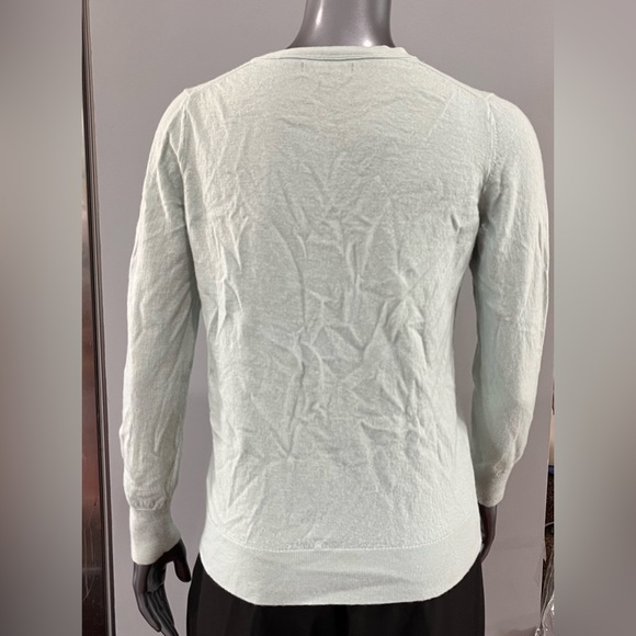 Banana Republic Merino Wool V-Neck Pastel Teal Sweater - Picture 2 of 6